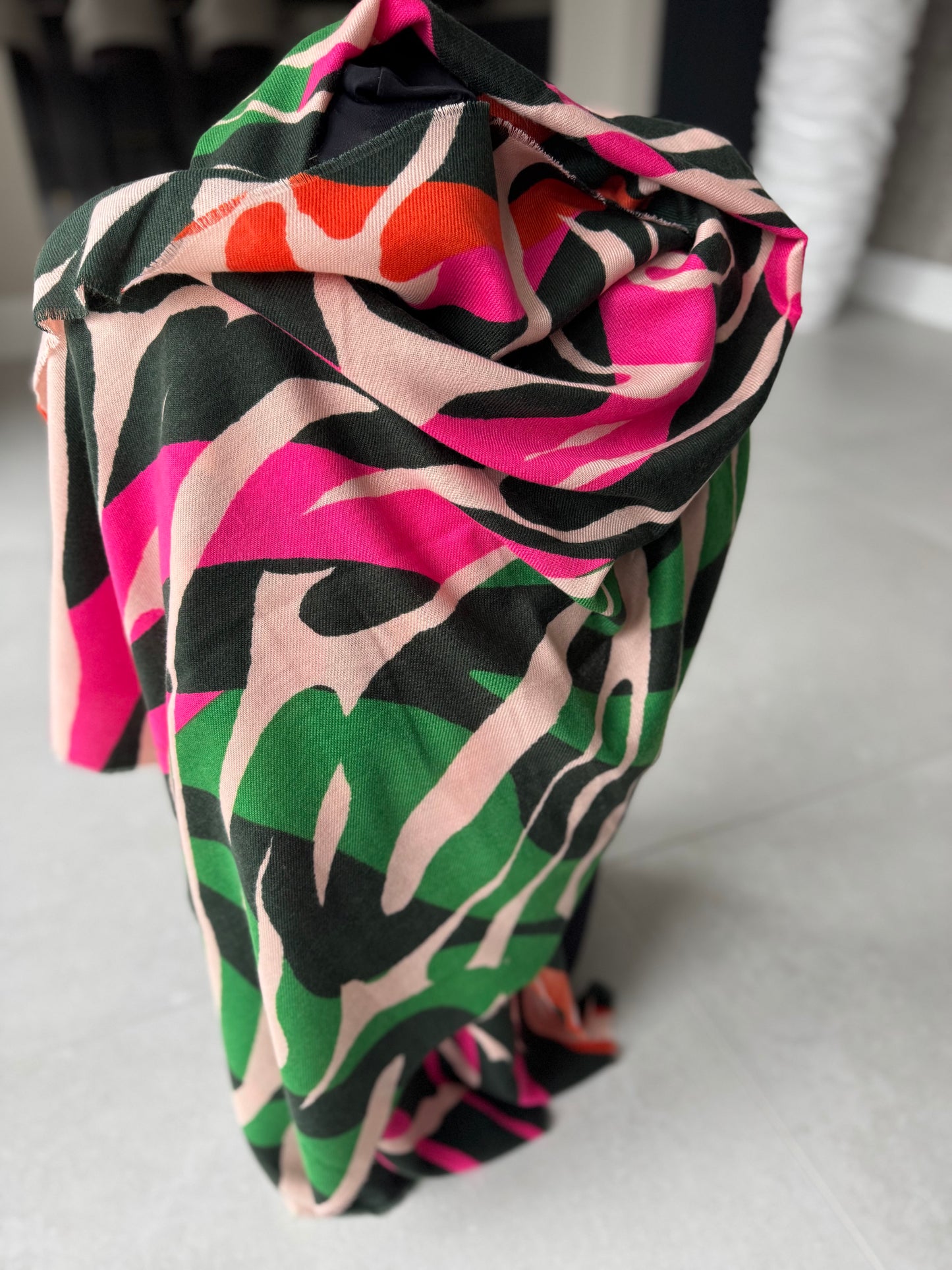 Bright Zebra Print Scarf