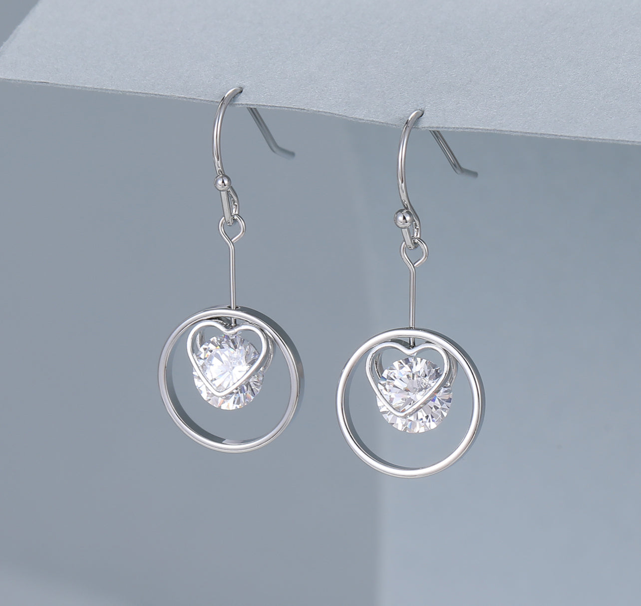 Heart Drop Earrings