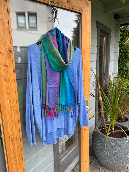 Rainbow Feather Scarf