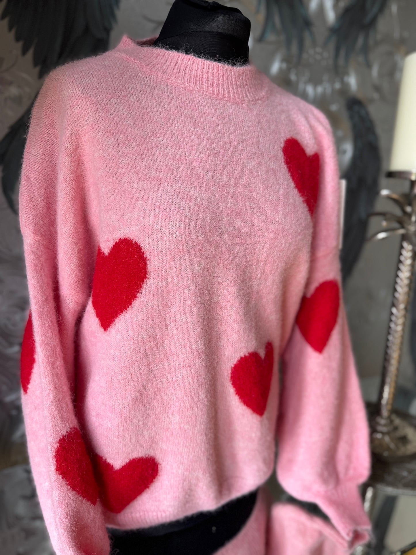 Pink Heart Jumper
