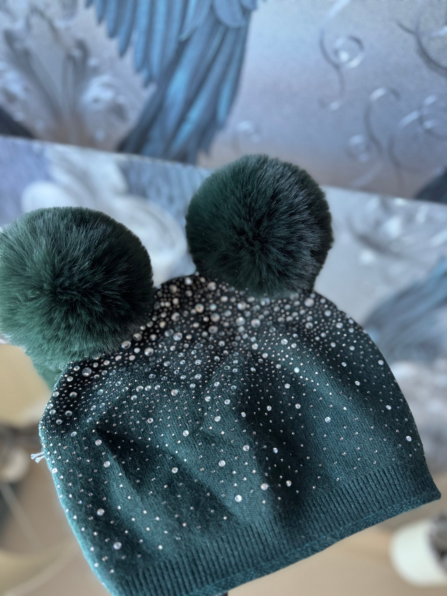 Double Pom Sparkle Hat