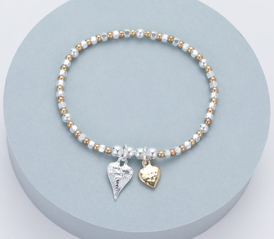 Heart charm bracelet