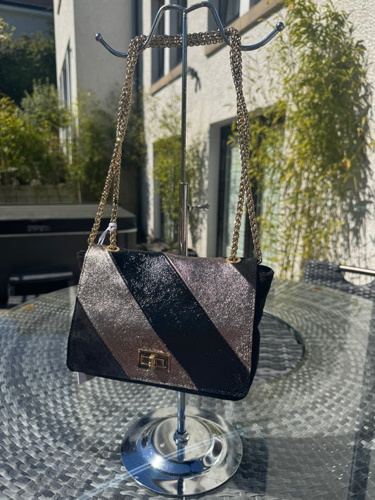 Limited Edition Suede and Leather Metallic Bag