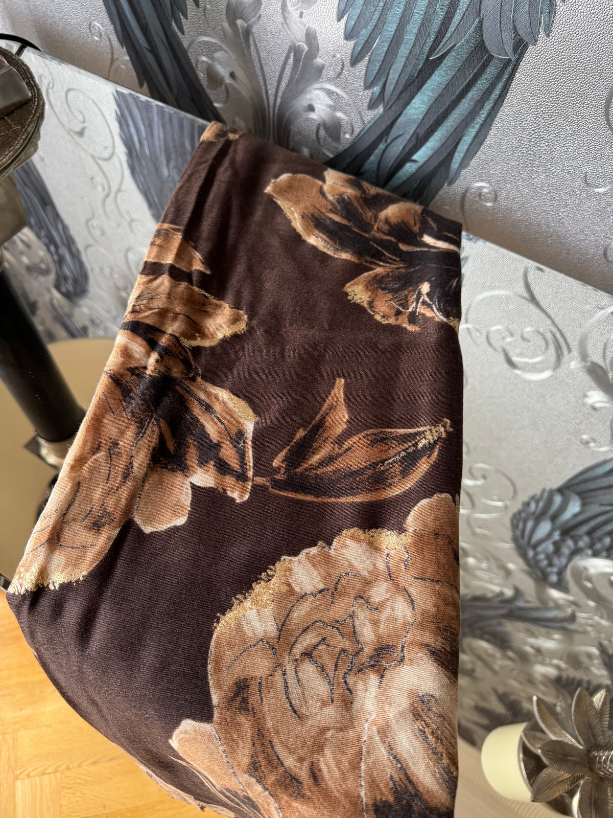 Floral Brown Scarf