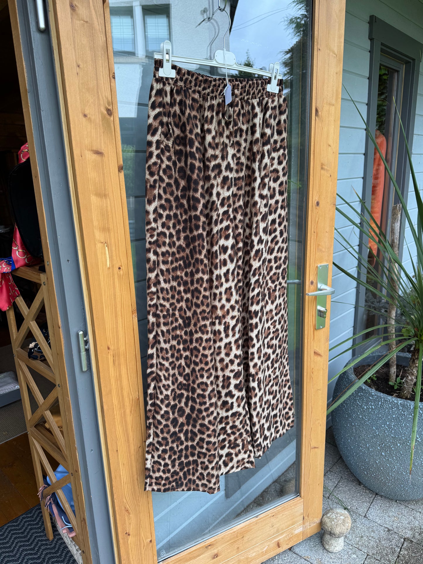 Leopard Wide Legs Trousers