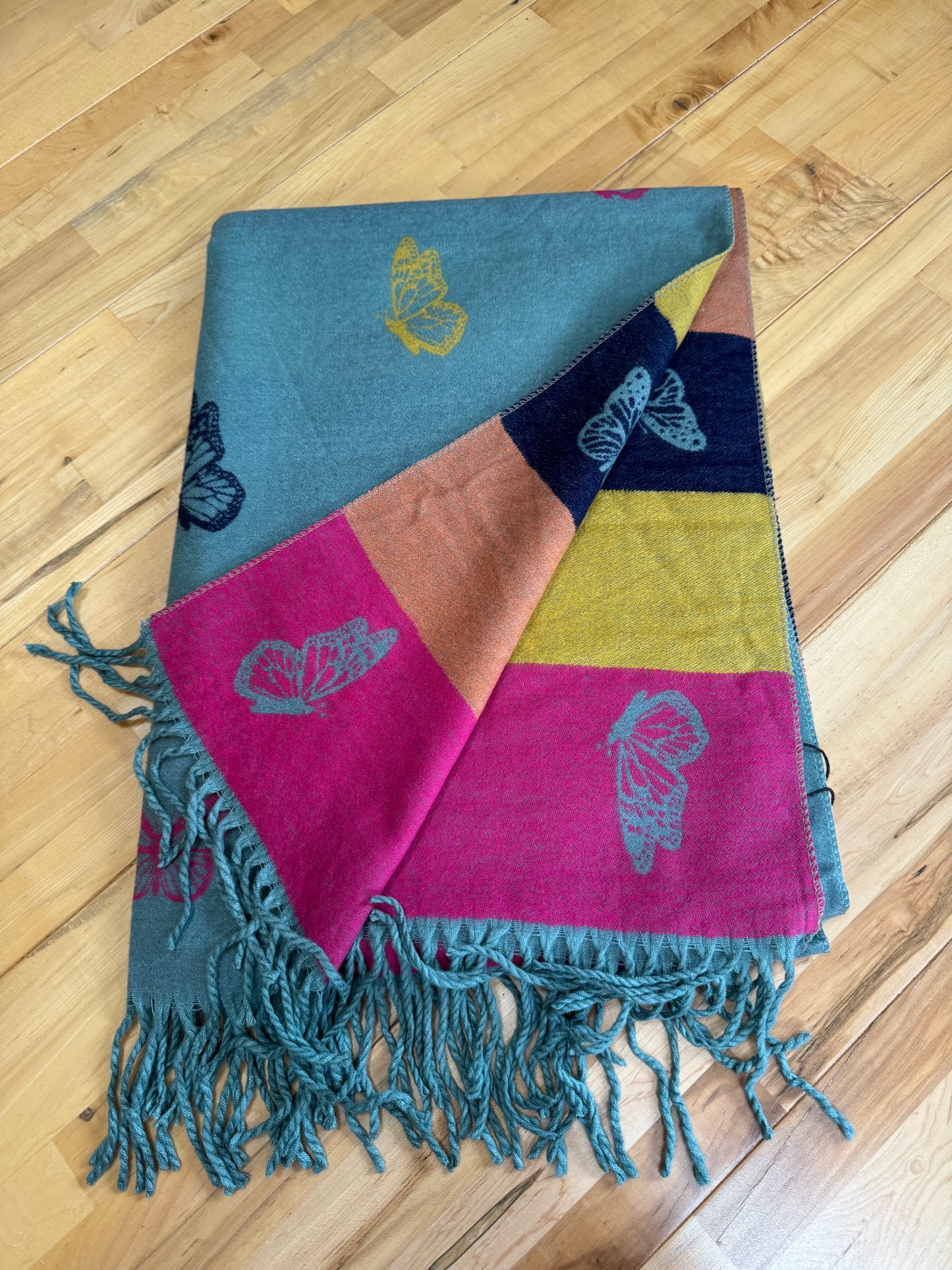 Flutterby Butterfly Reversible Scarf