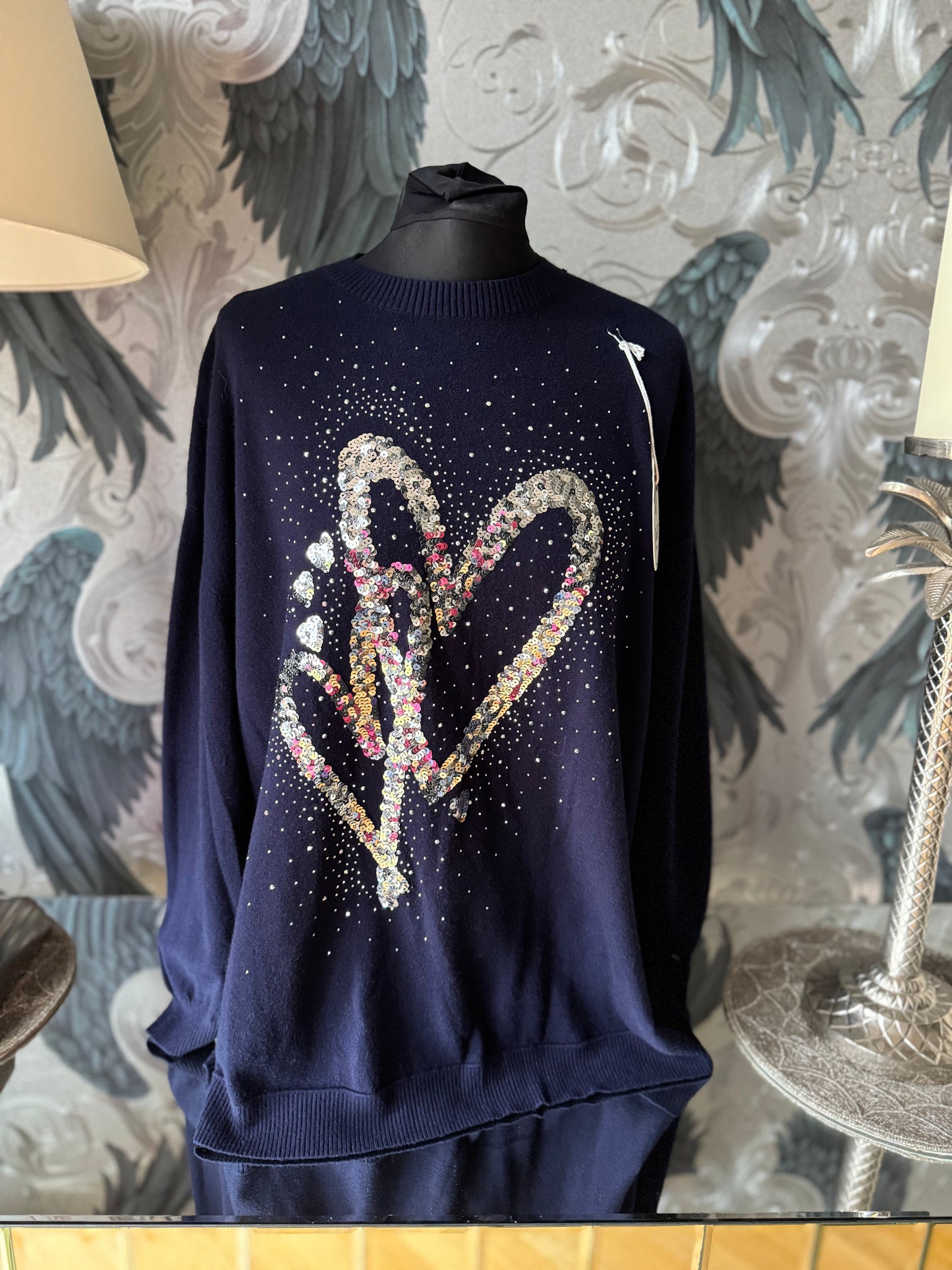 Sequin Heart Jumper