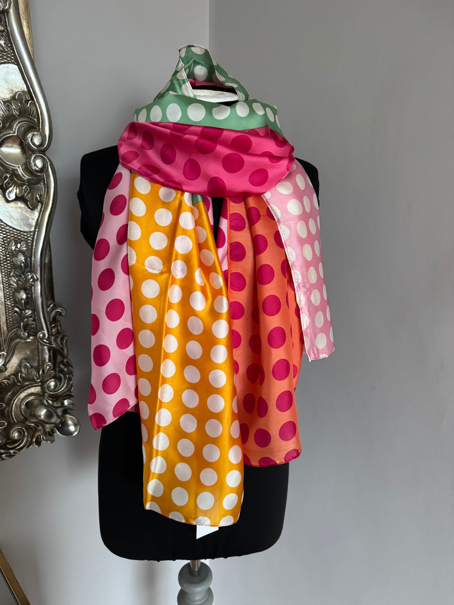 Silky Polka Dot Scarf