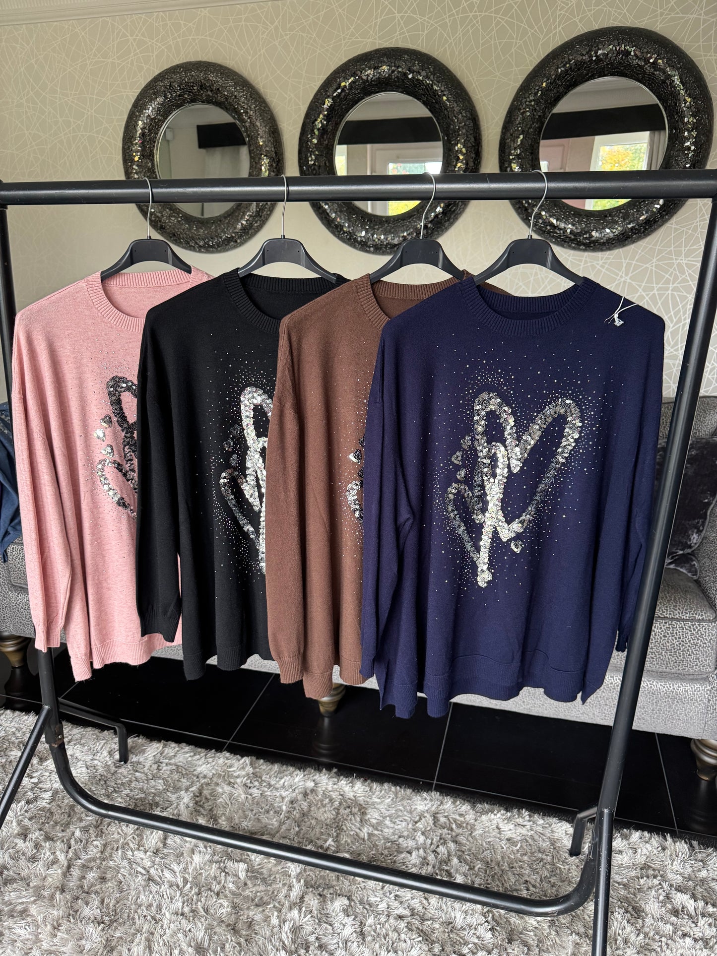 Sequin Heart Jumper