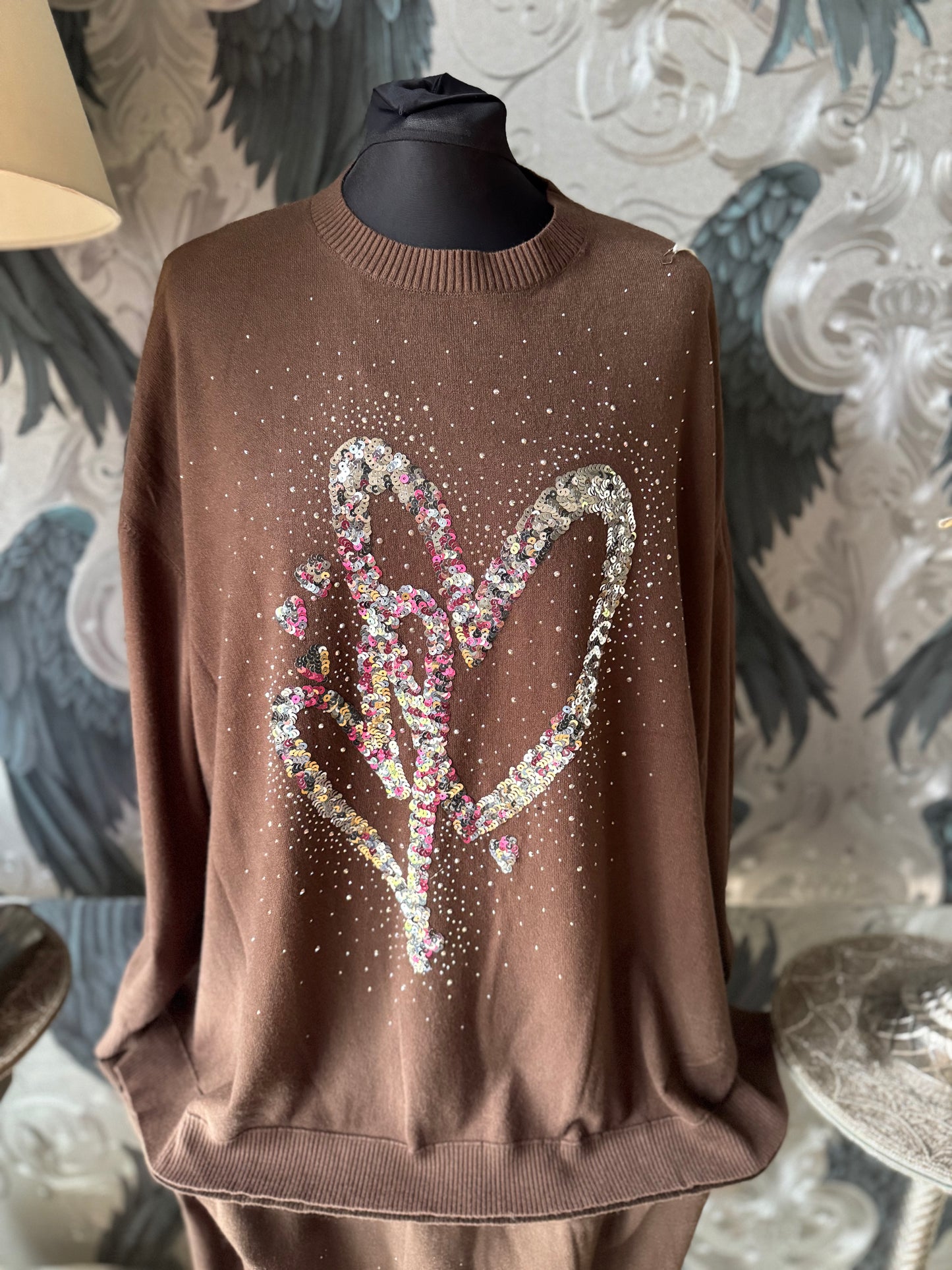 Sequin Heart Jumper