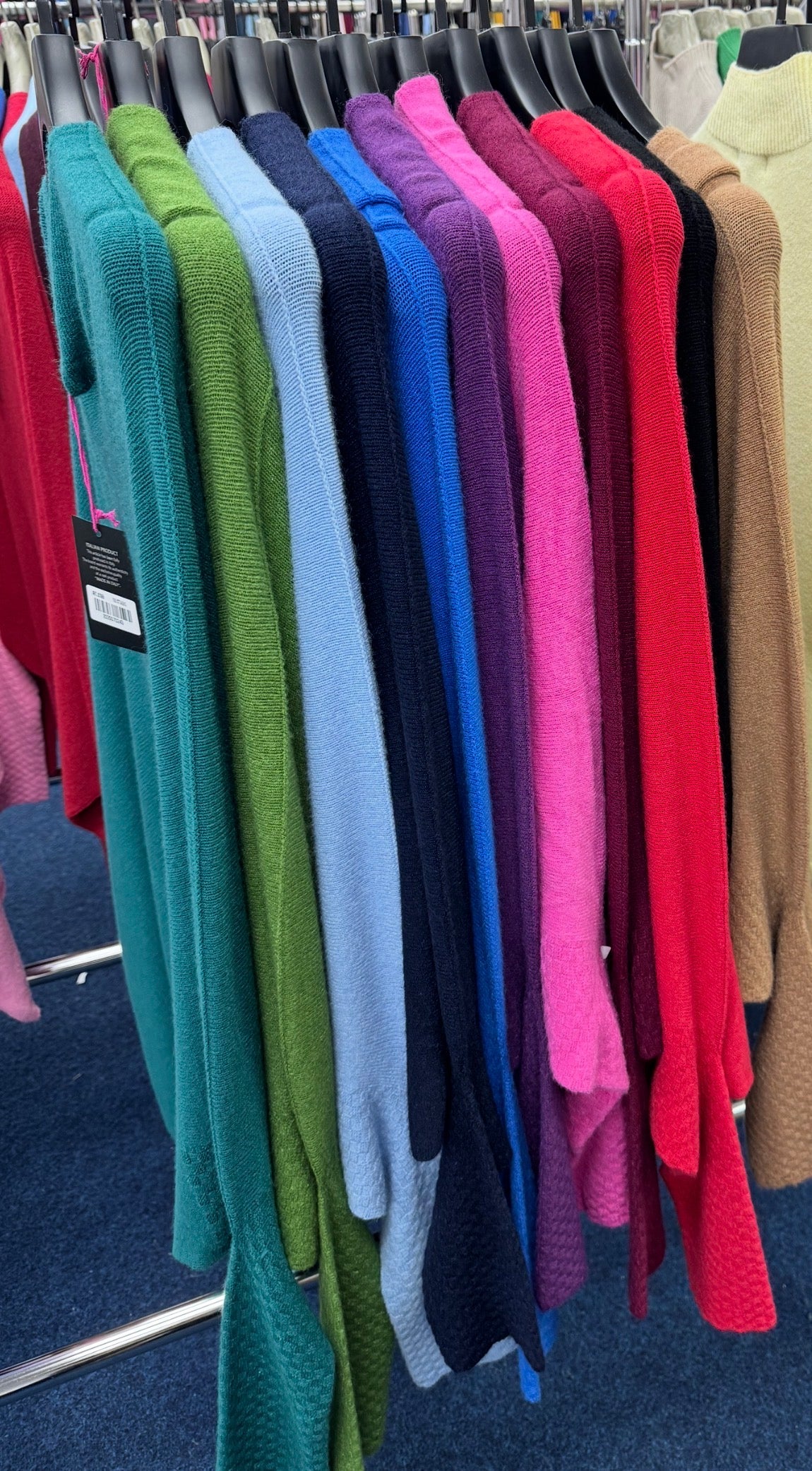 Asymmetrical Jumper with Waffle Sleeve