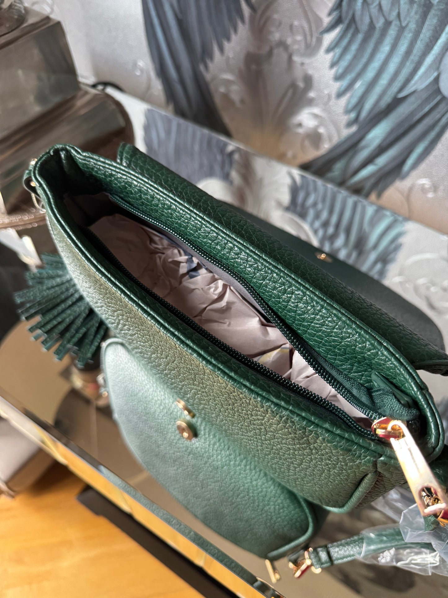 Green Saddle Bag