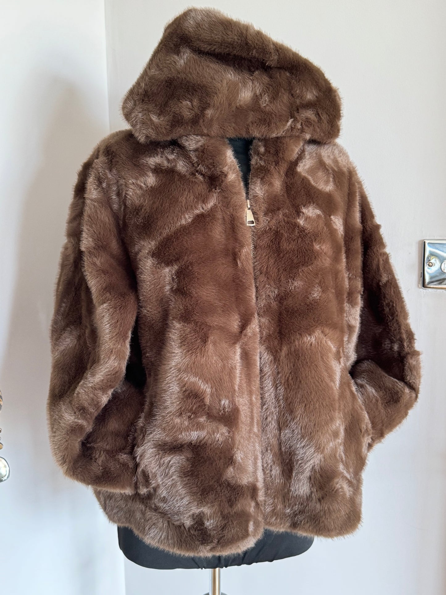 Faux Fur Hooded Jacket