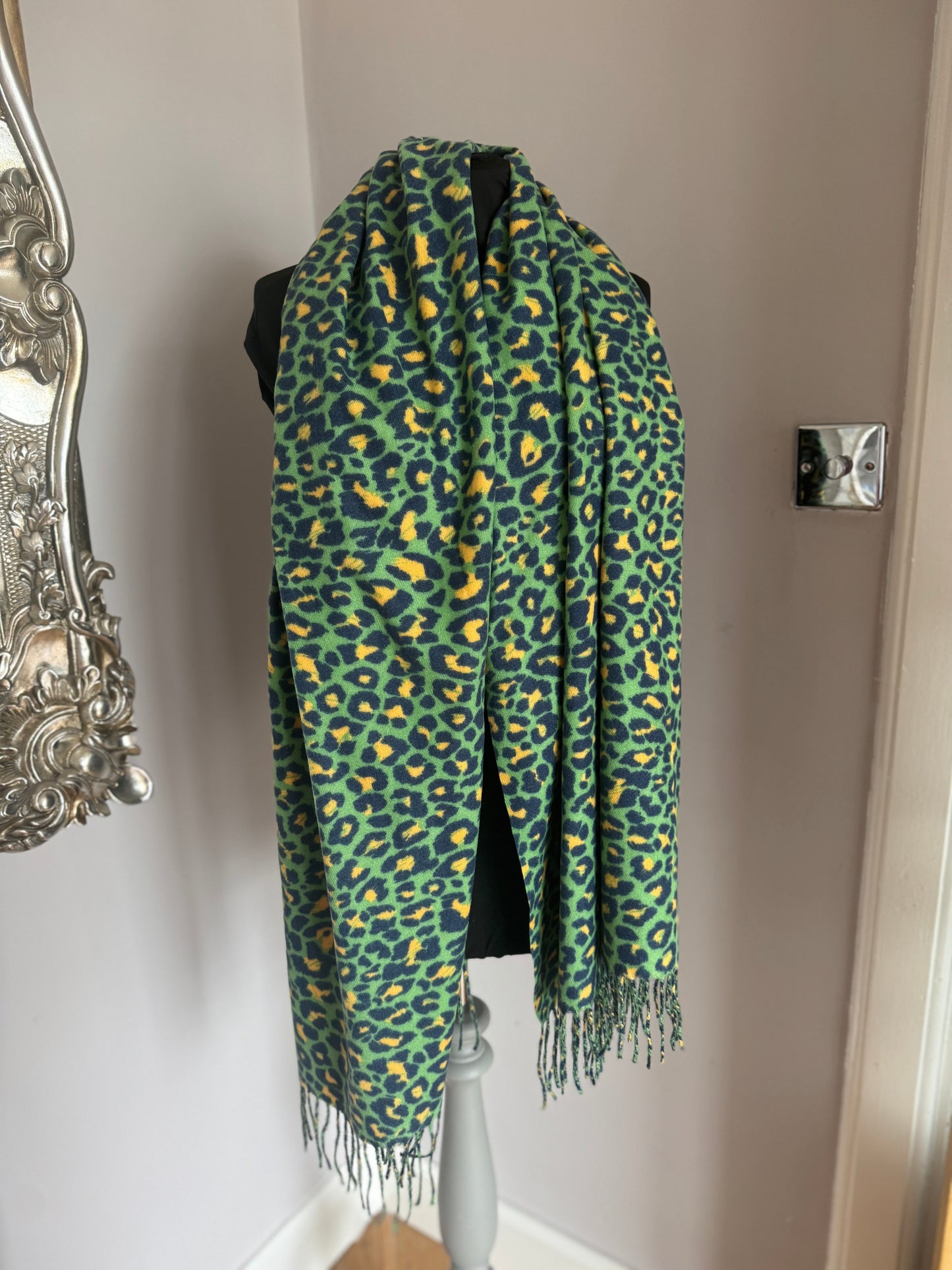Bold Leopard Print Scarf