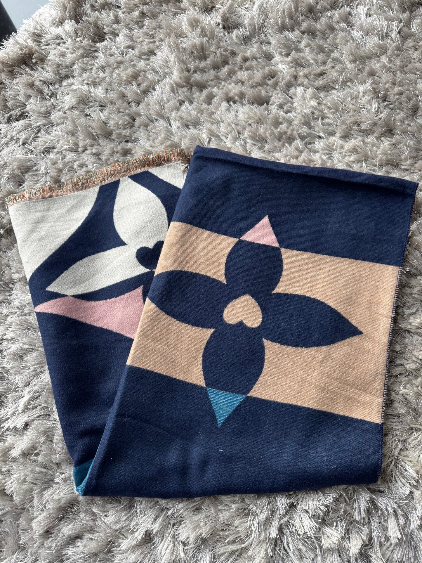 Flower and Heart Scarf