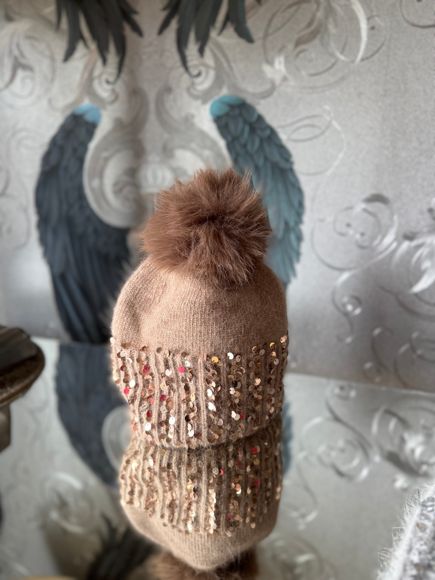 Sequin Border Hat