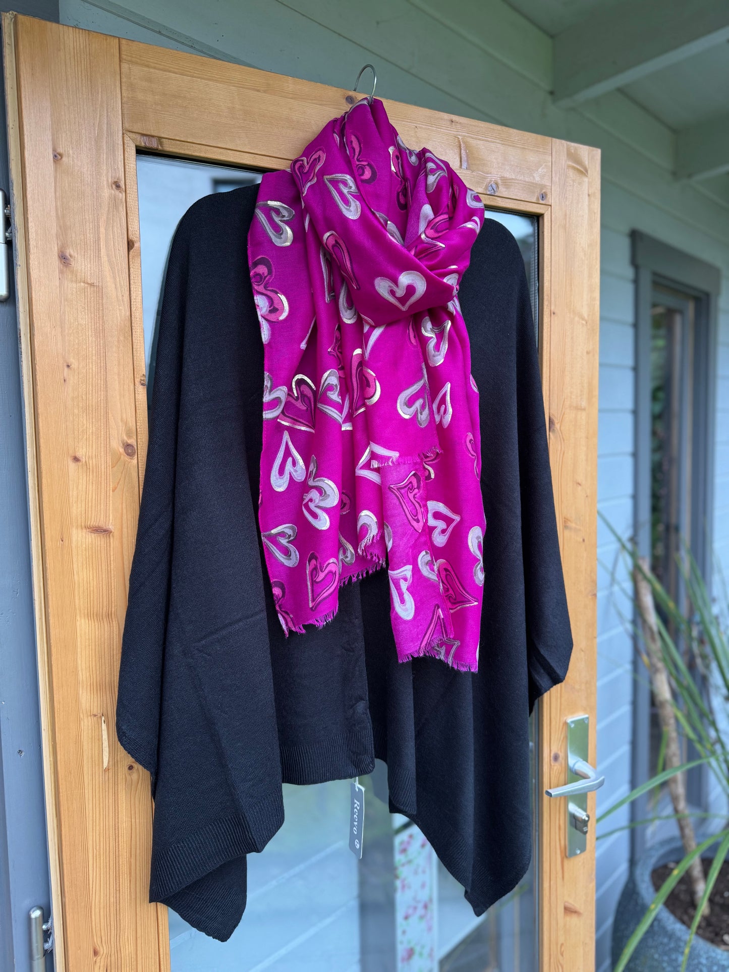 Gold Foil Heart Scarf