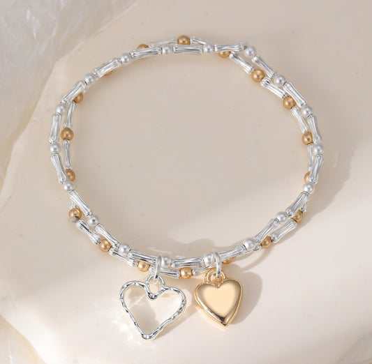 Heart Double Strand Bracelet