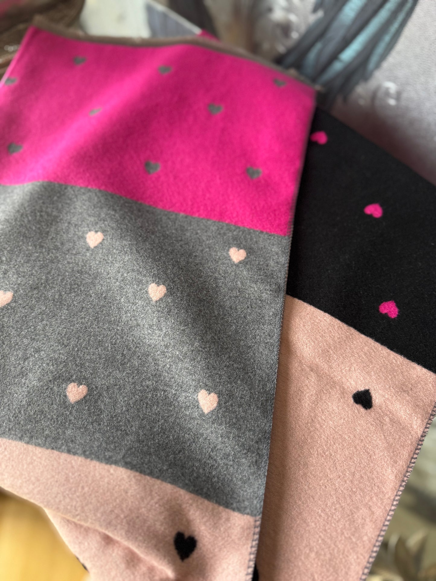 Panelled Heart Scarf