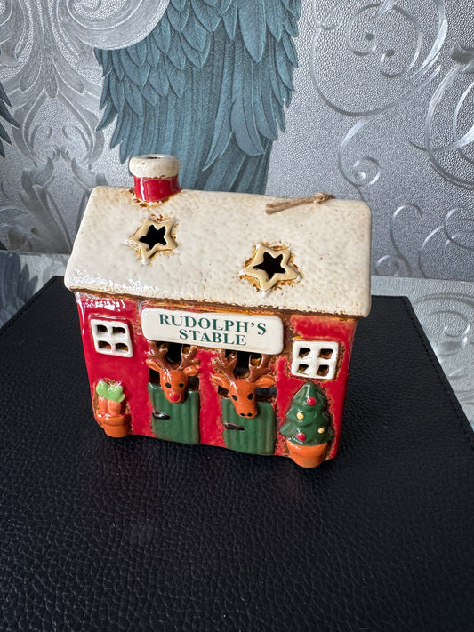 Rudolph Stable Tea Light Holder