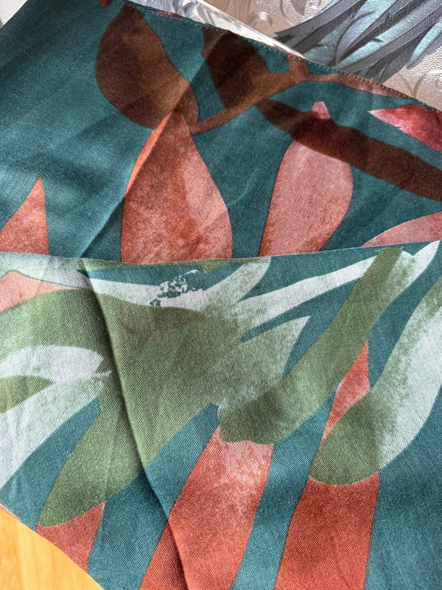 Palm Leaf Printed Scarf
