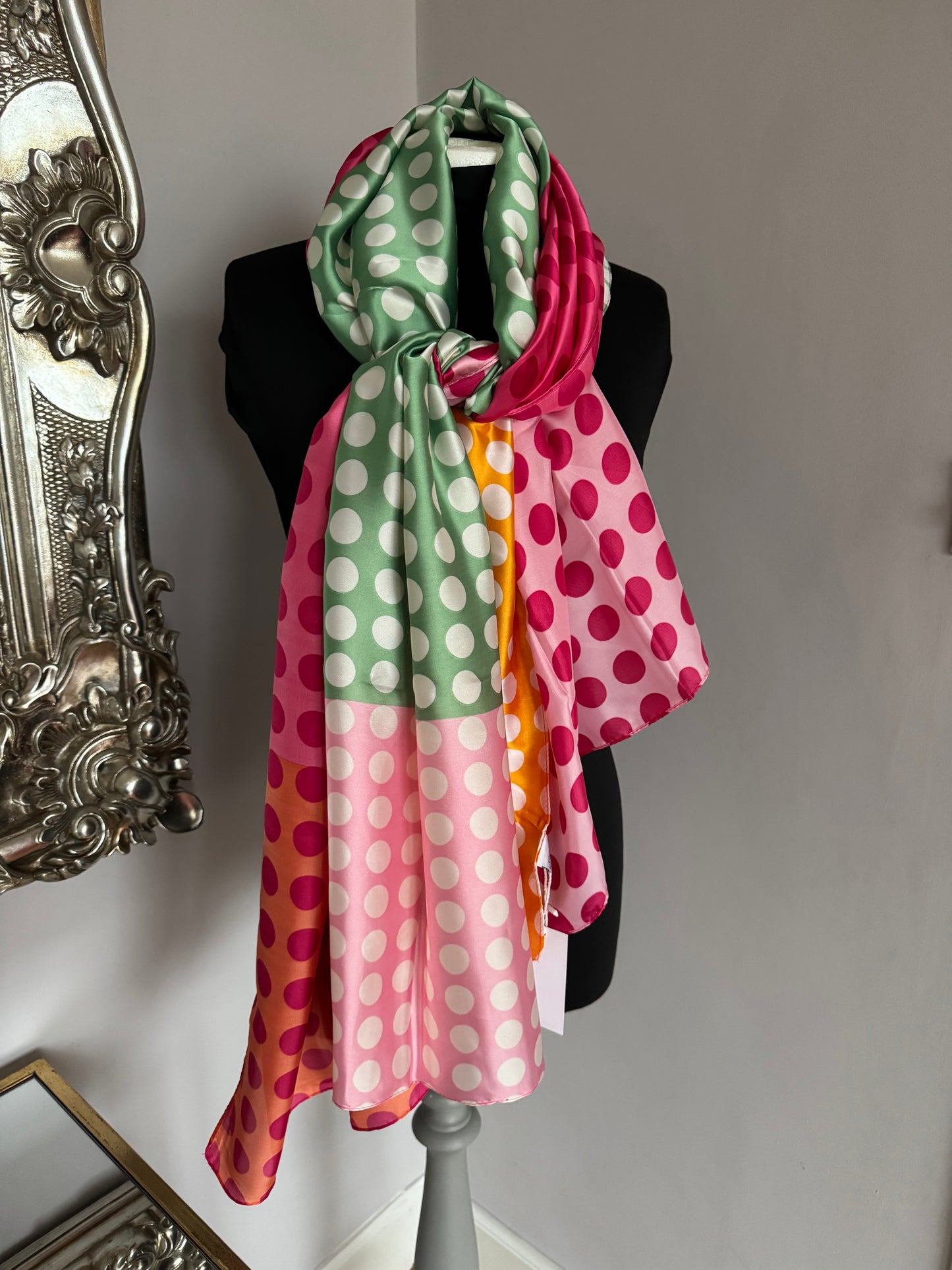 Silky Polka Dot Scarf