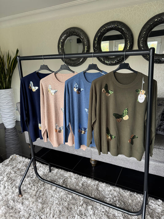 Sequin Butterfly Jumper