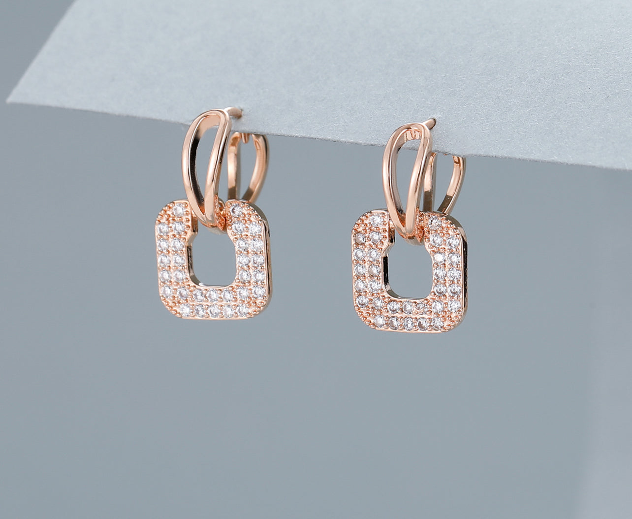 Square Drop Earrings