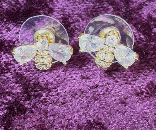 Sparkle Bee Stud Earring