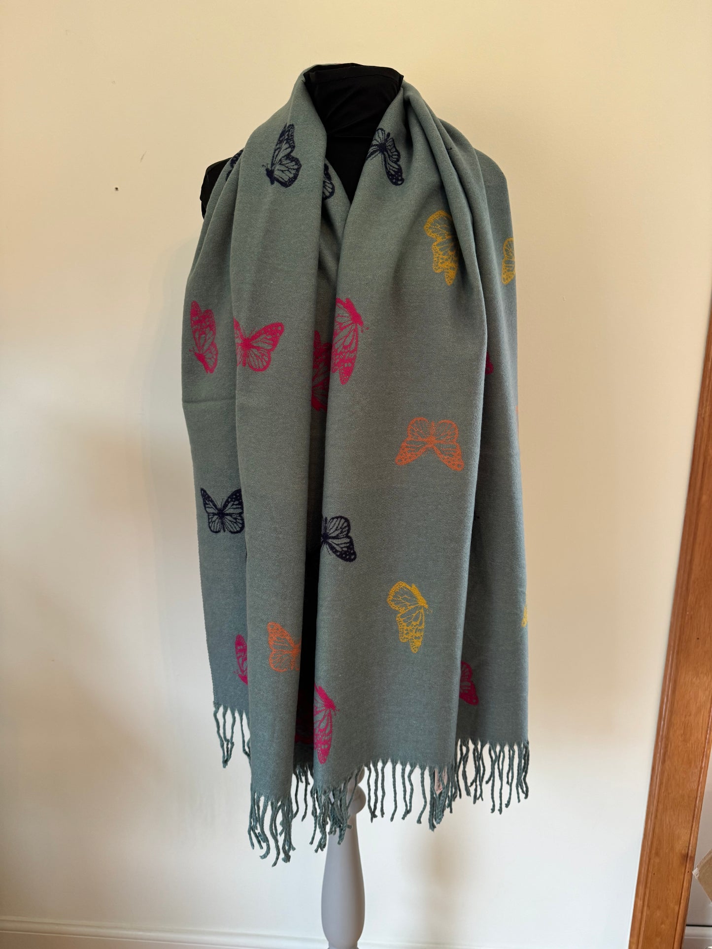 Flutterby Butterfly Reversible Scarf