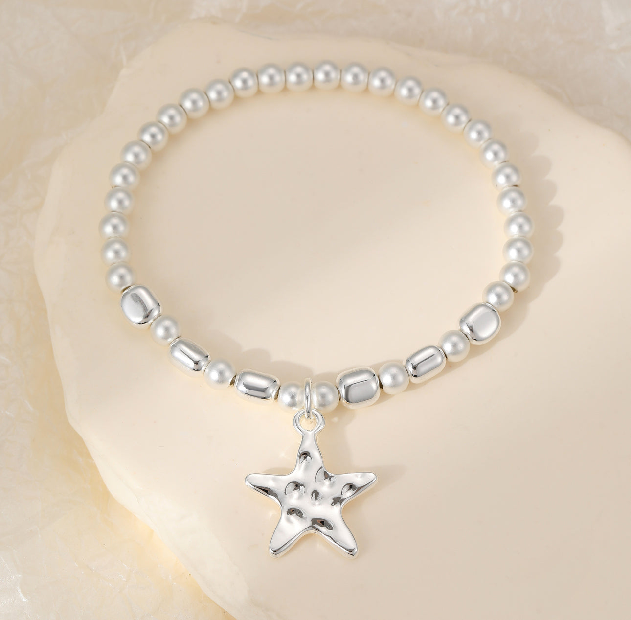 Hammered Star Bracelet - last one