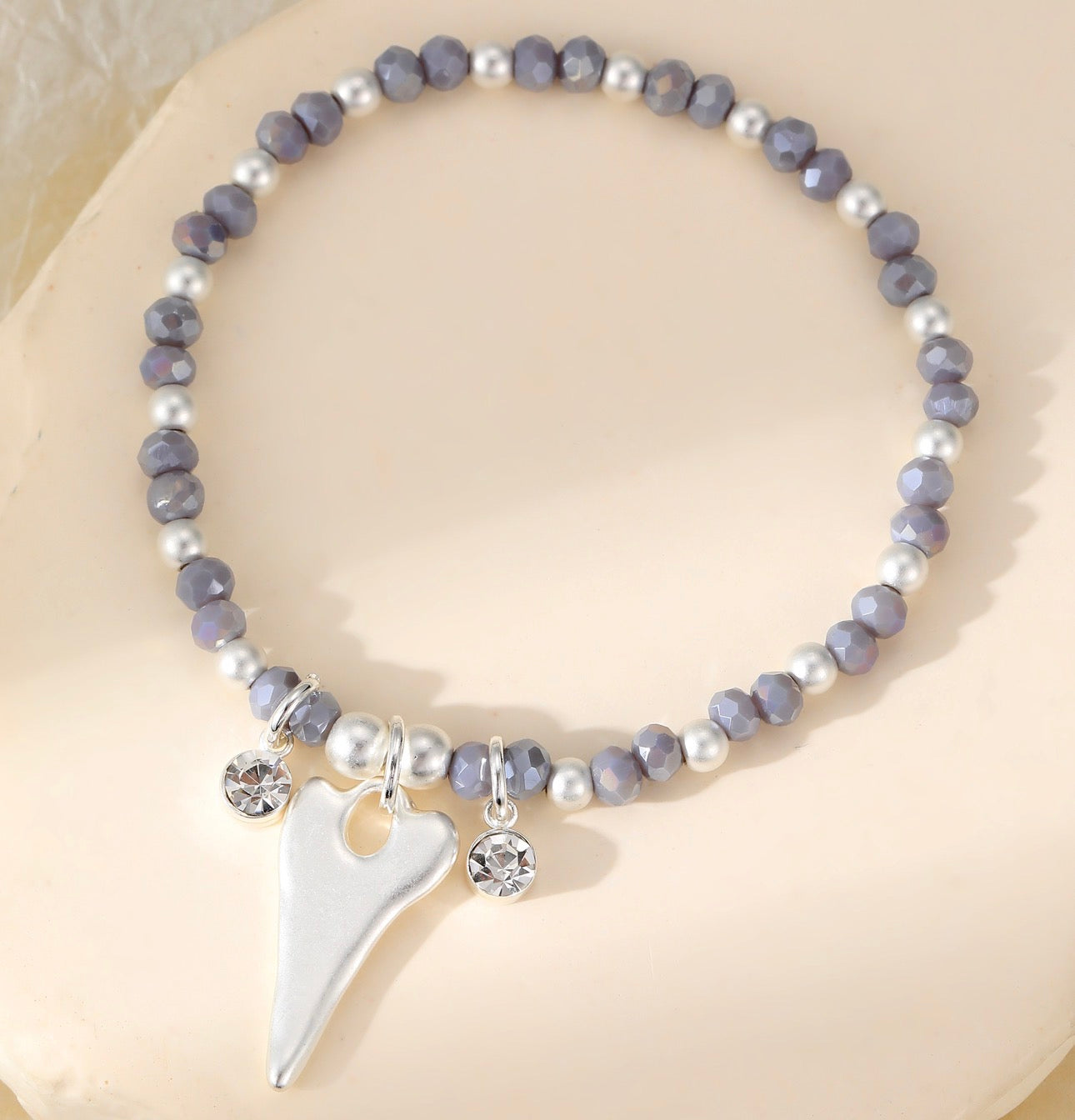 SS26 Heart and 2 Charm Bracelet