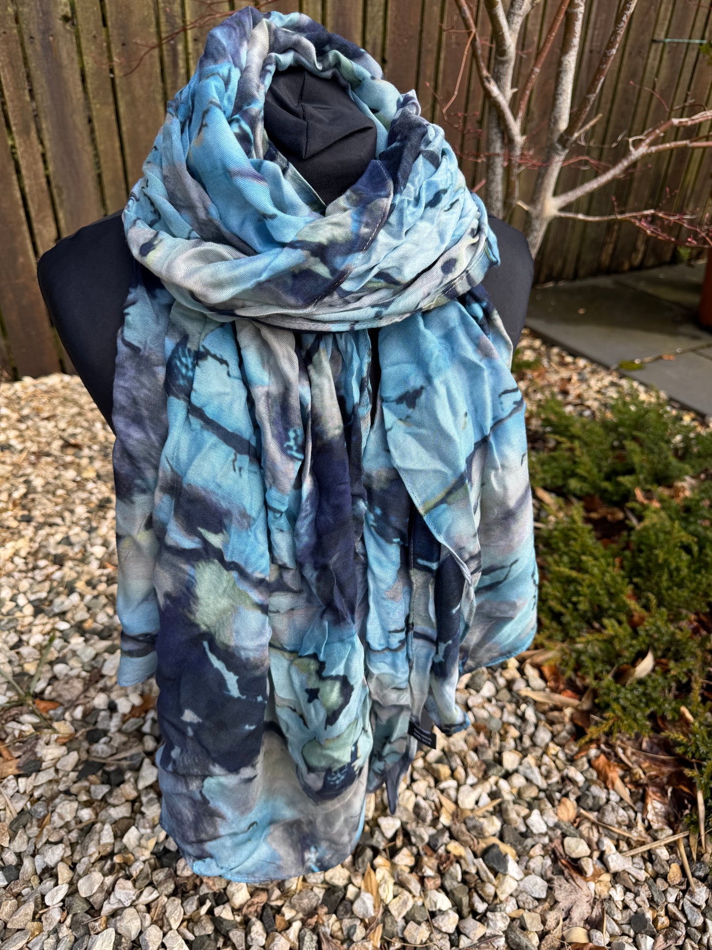 Marble Blue Scarf