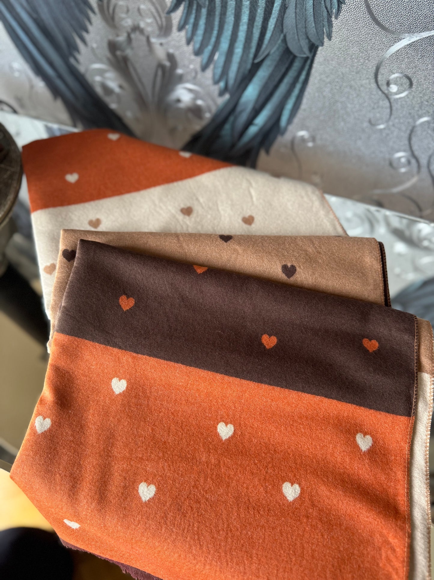 Panelled Heart Scarf