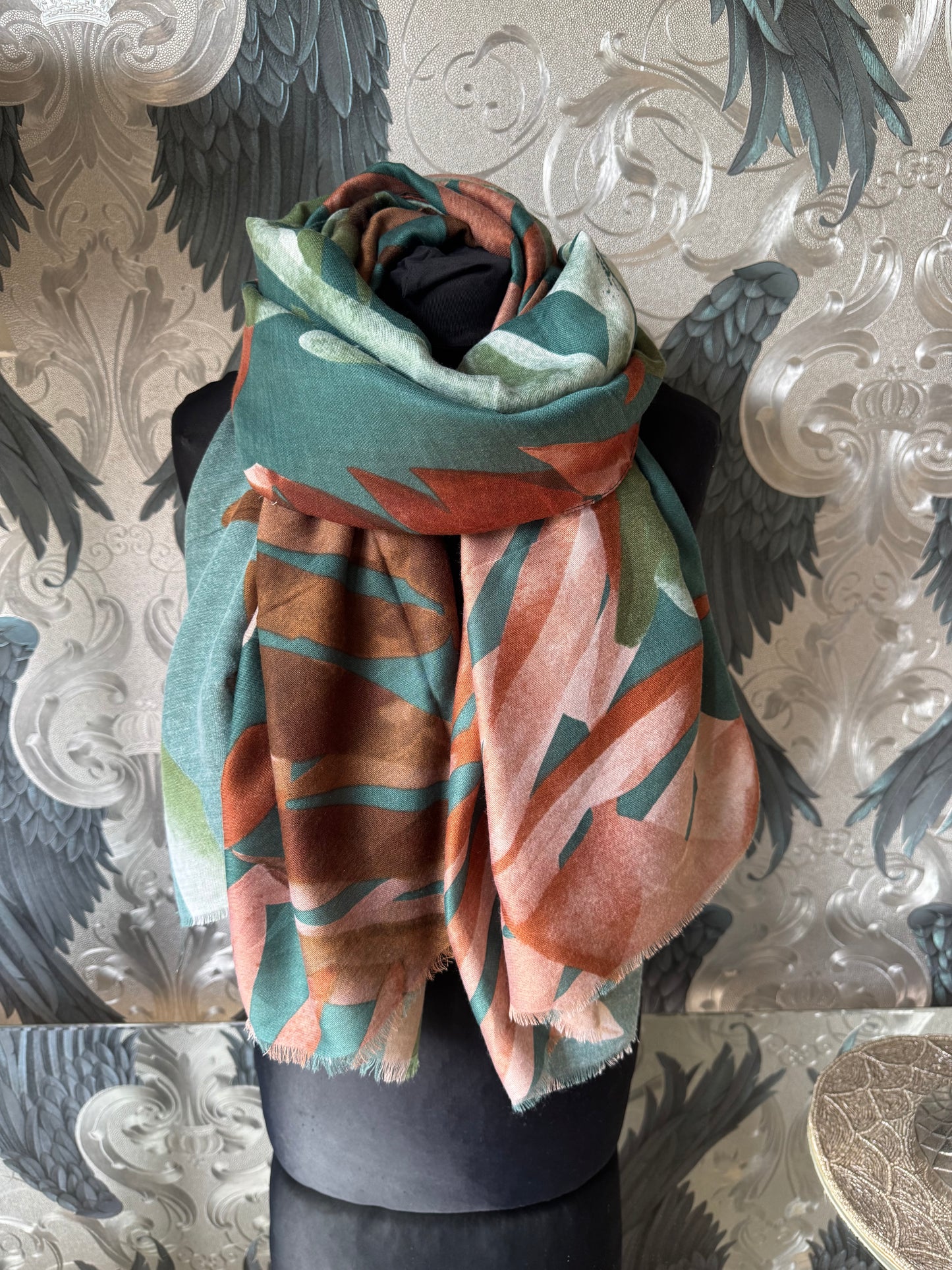 Palm Leaf Printed Scarf