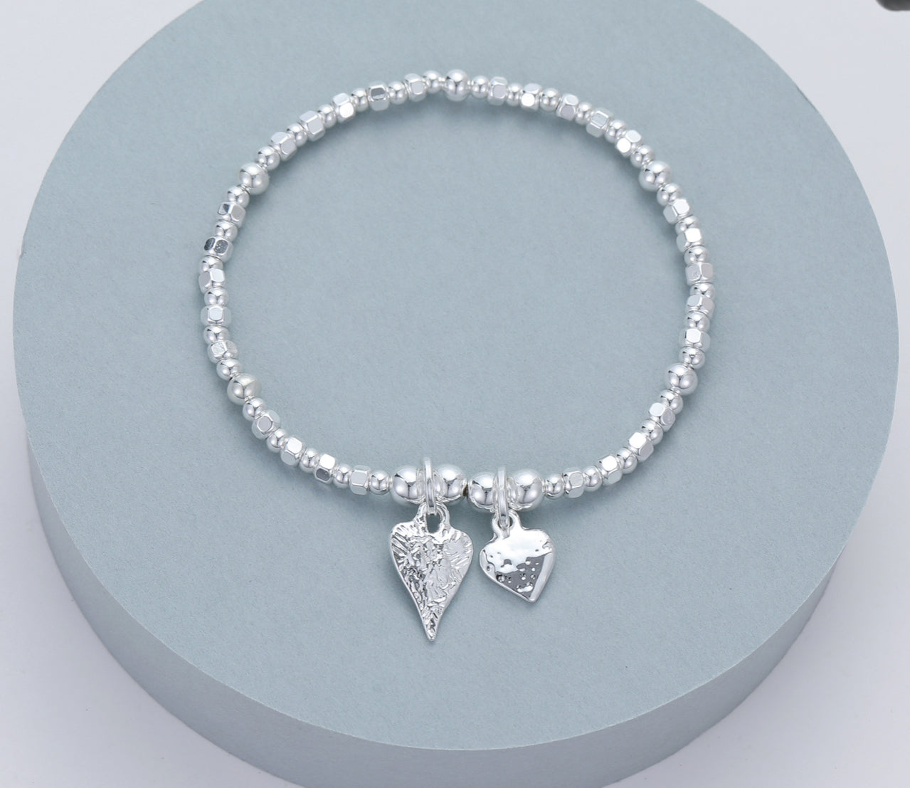 Heart charm bracelet