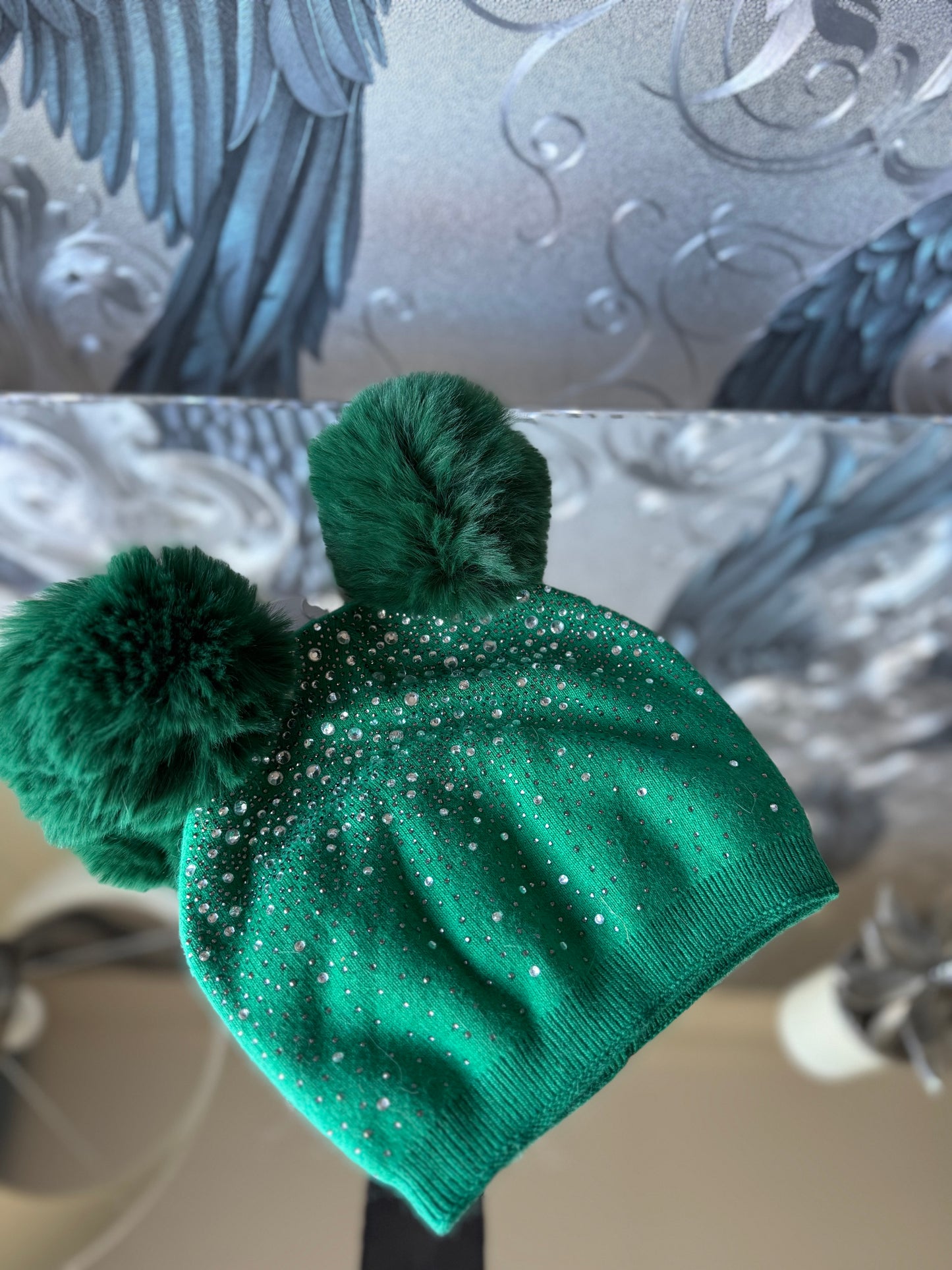 Double Pom Sparkle Hat