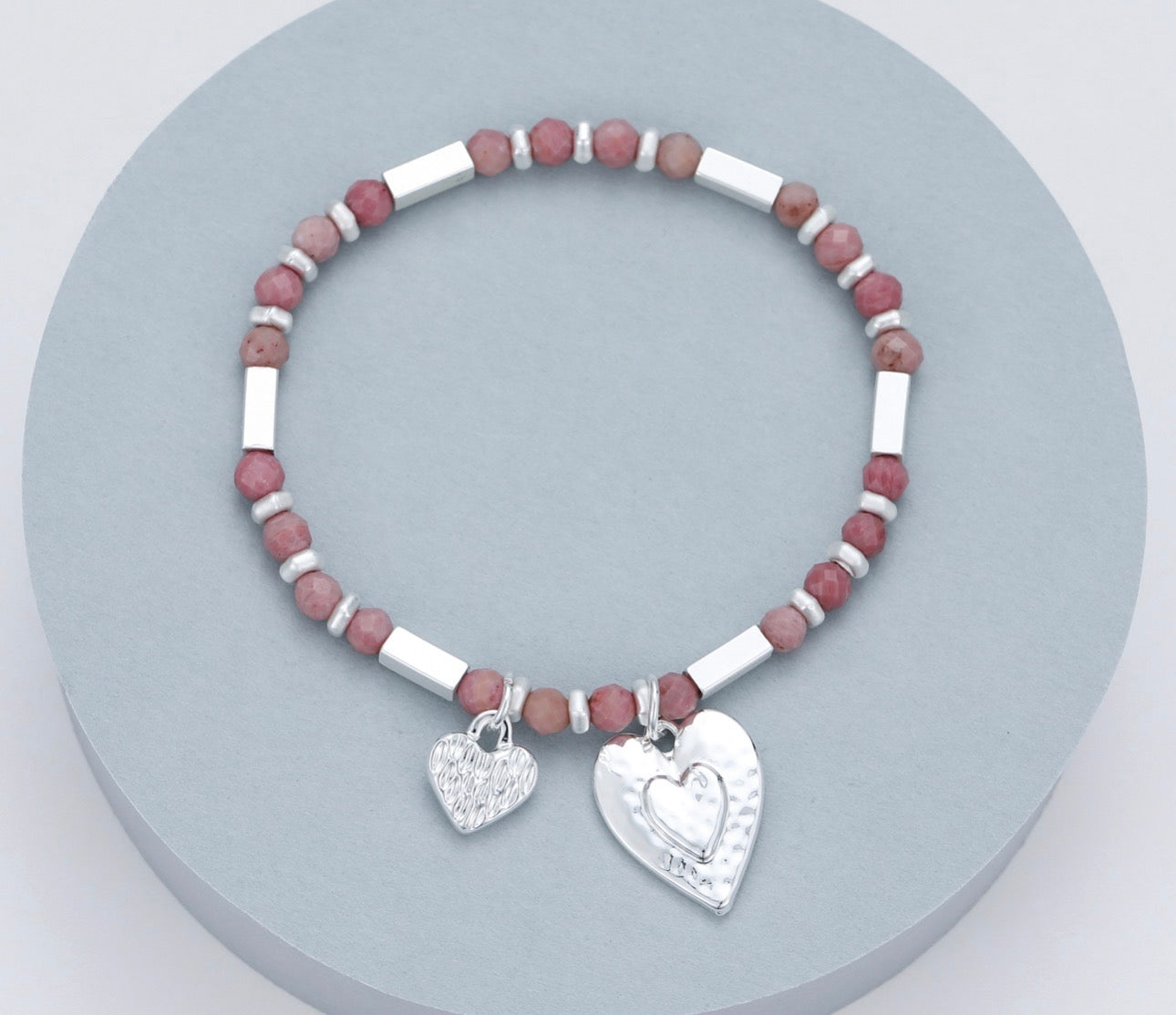 SS26 Dusky Pink Heart Bracelet