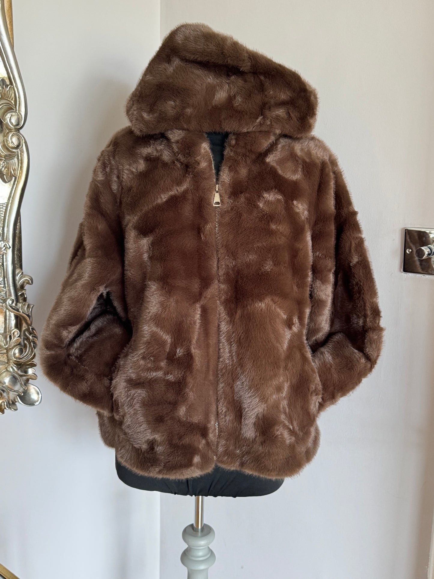 Faux Fur Hooded Jacket