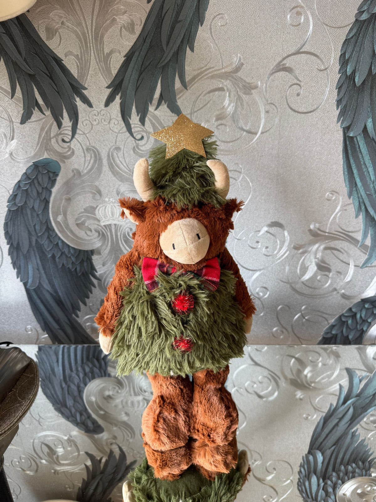 Free standing Highland Coo Christmas Tree