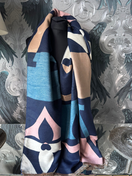 Flower and Heart Scarf