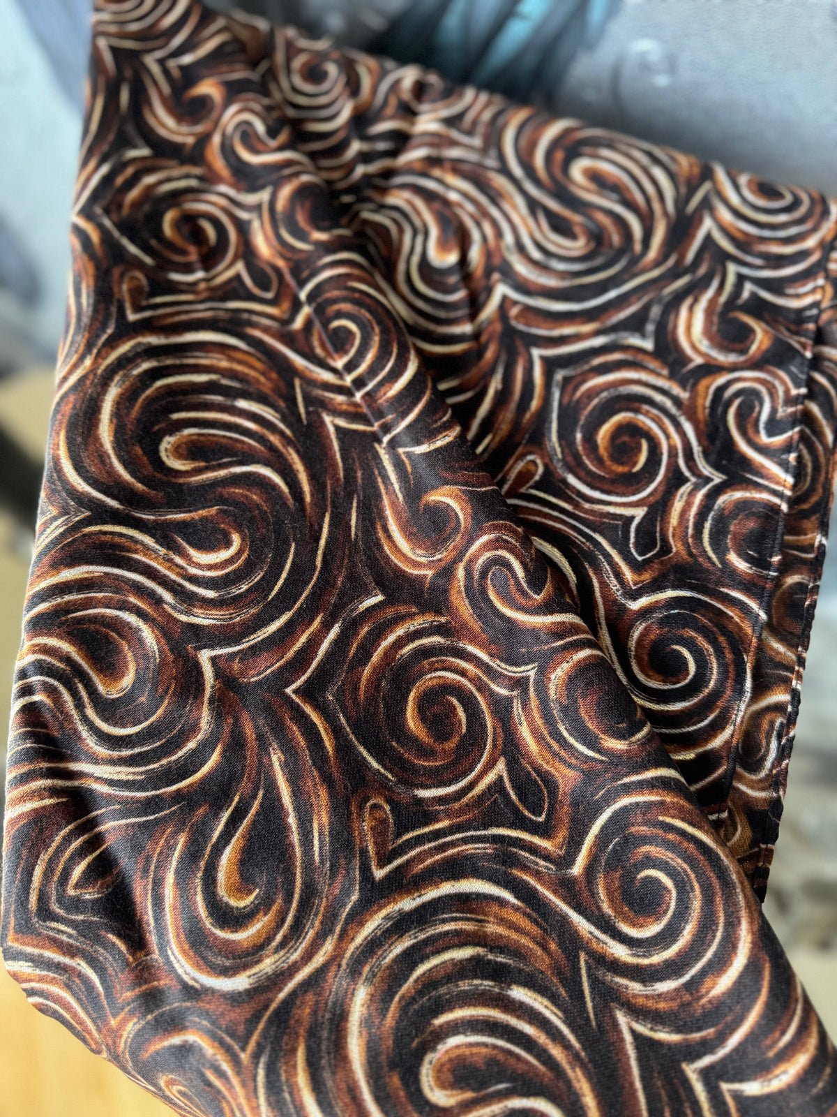 Brown Swirl Scarf