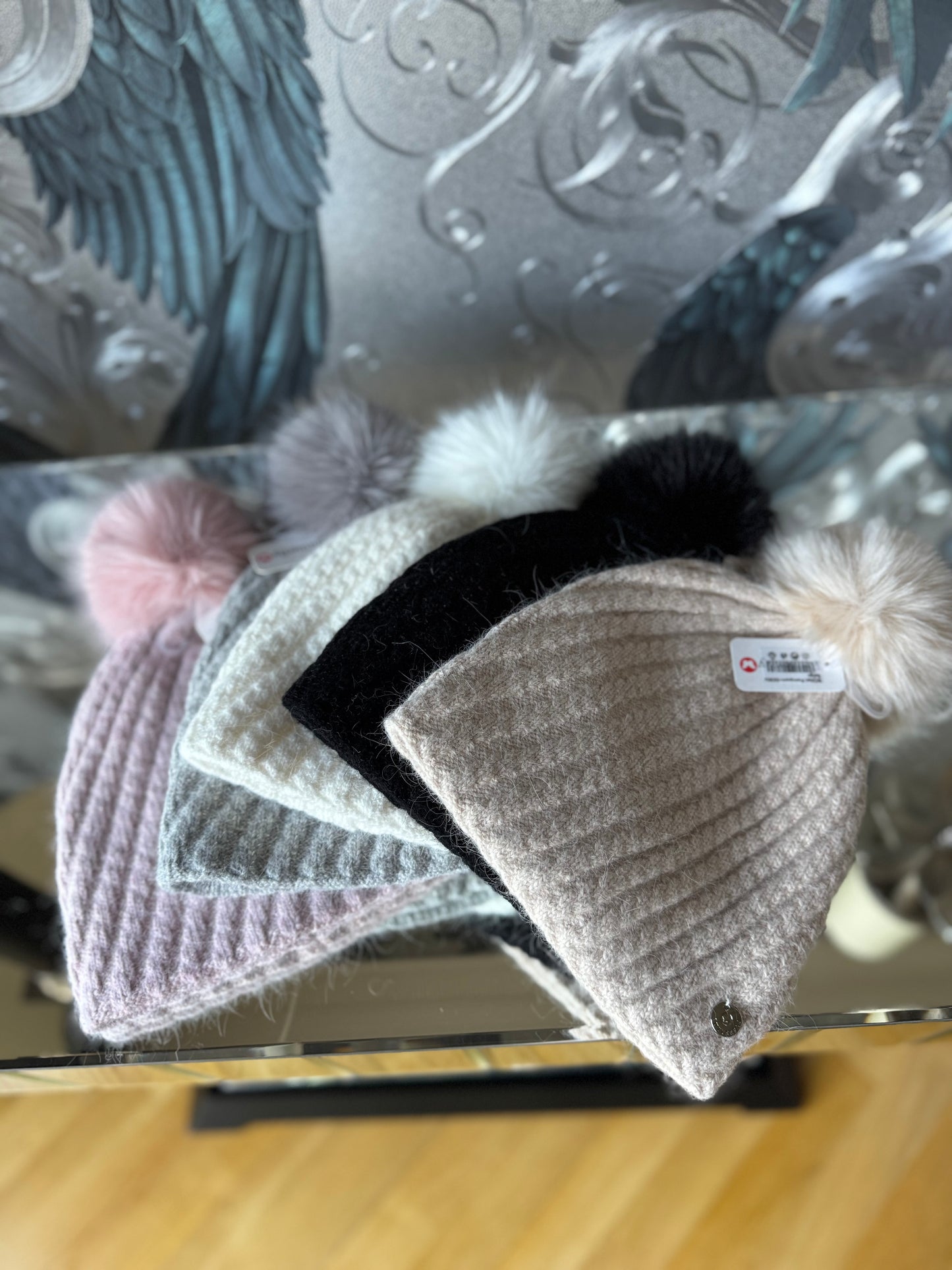 Lurex Wool Mix Sparkle Pom Hat
