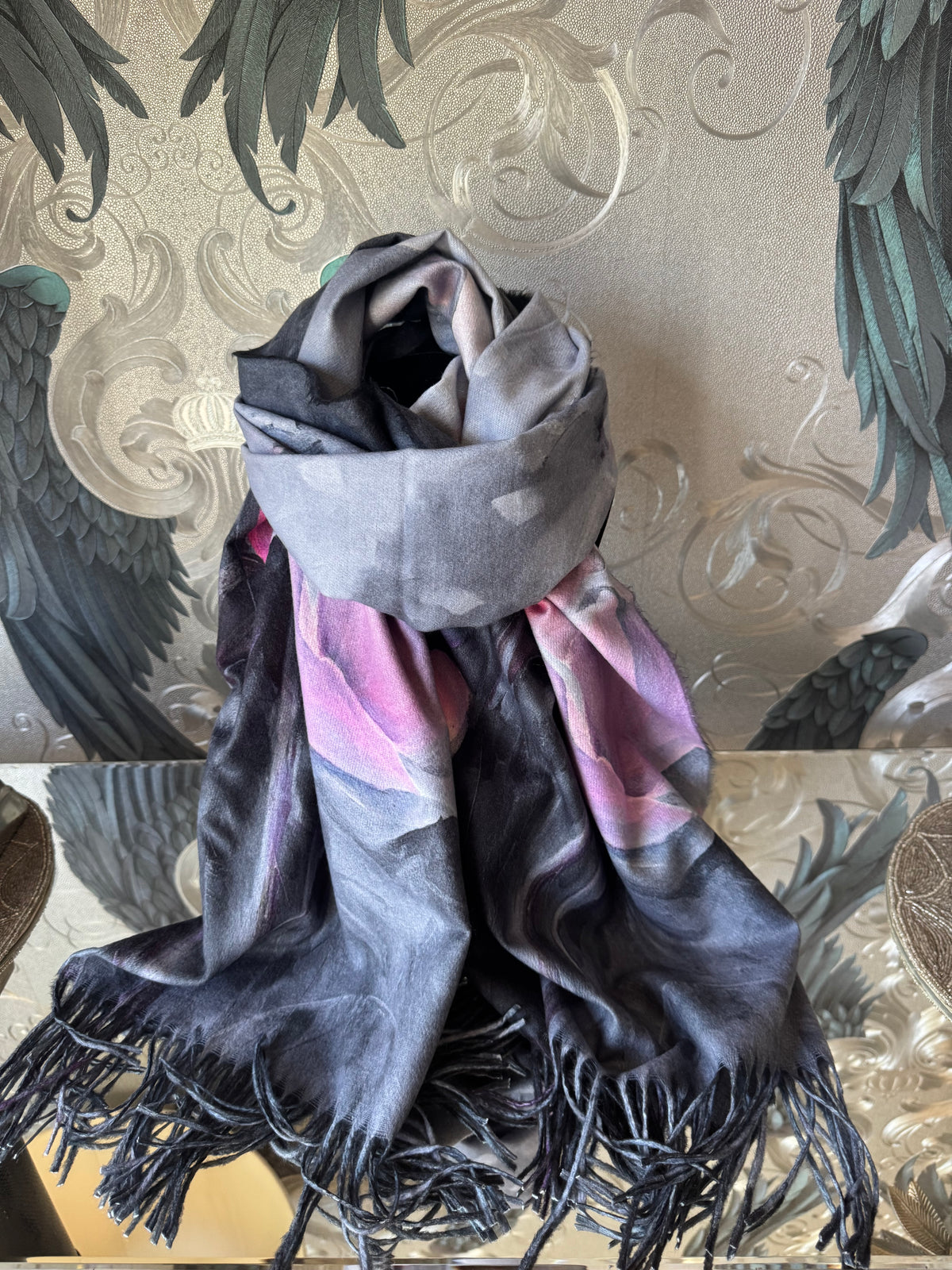 Watercoloured Floral Scarf