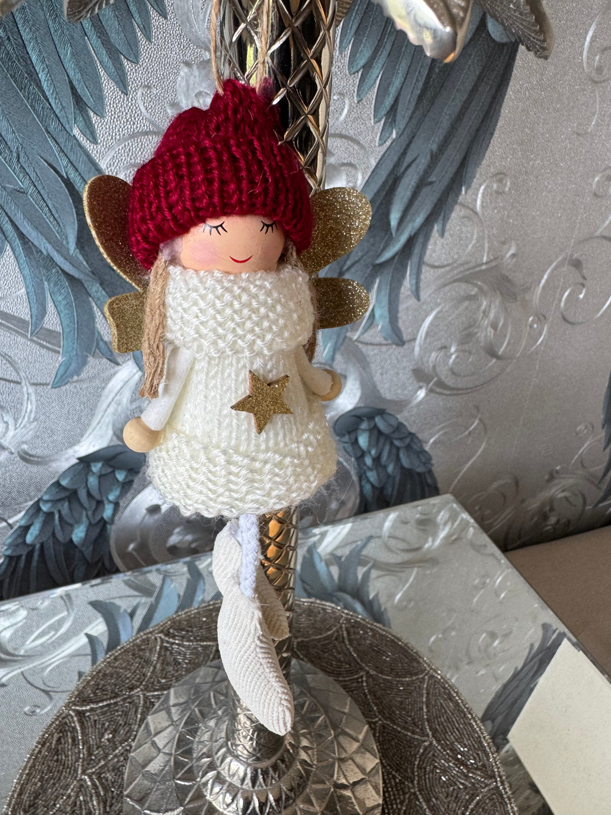 Hanging Knitted Hat Fairy