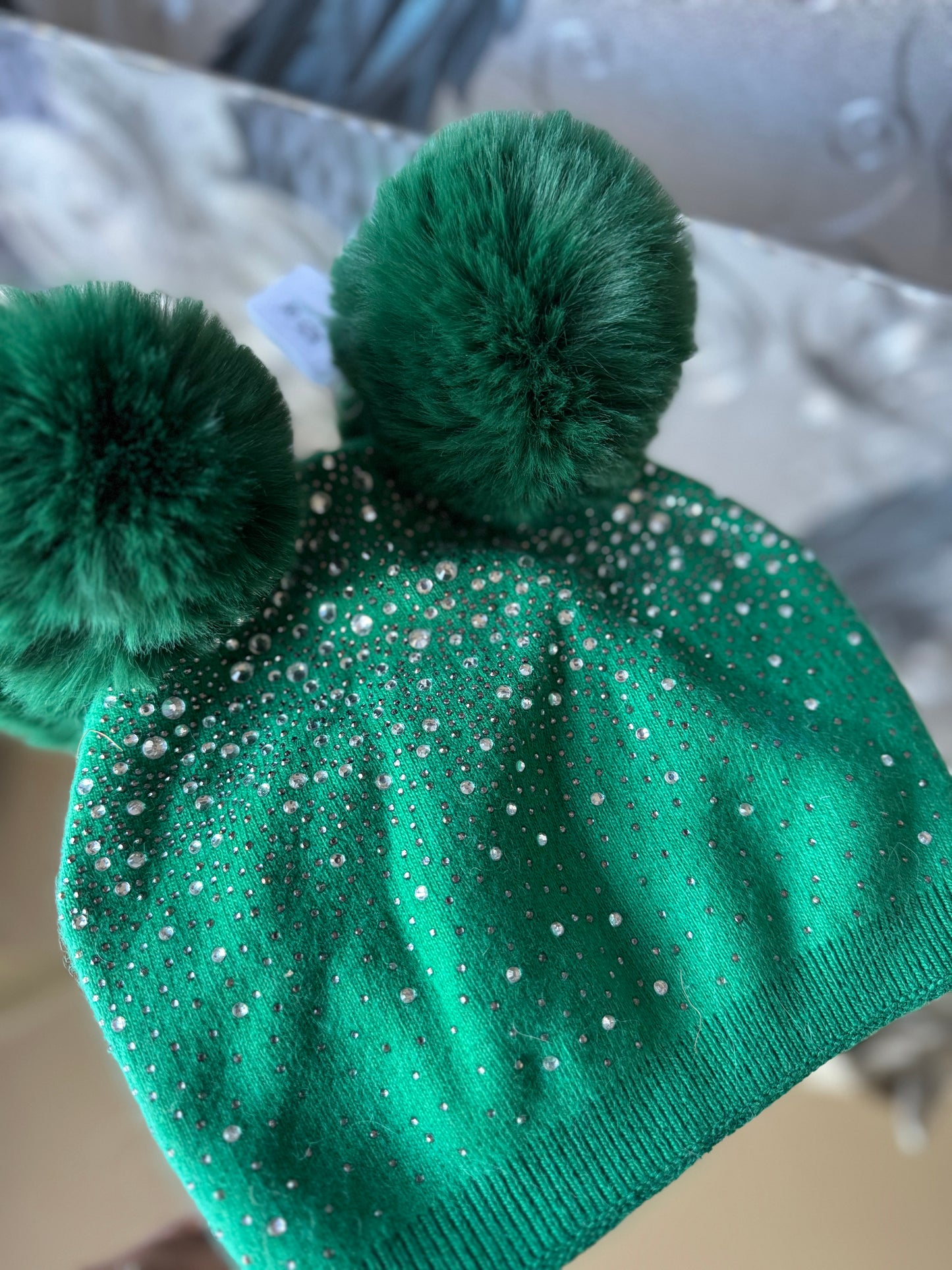 Double Pom Sparkle Hat