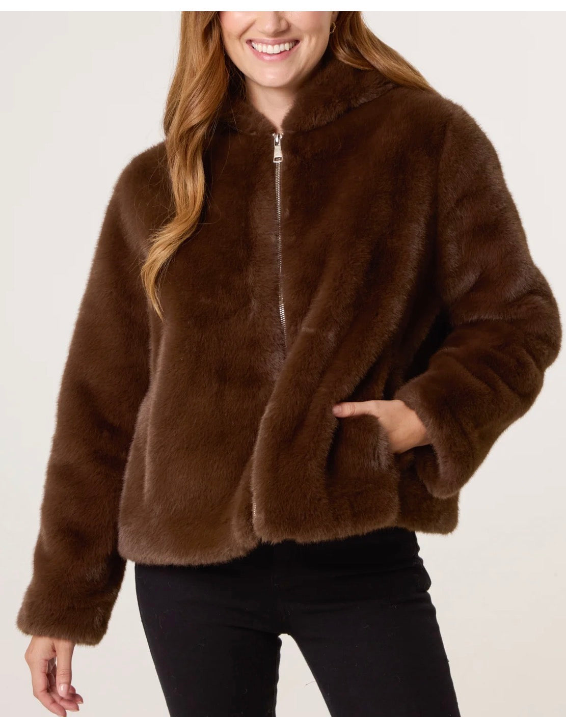 Faux Fur Hooded Jacket