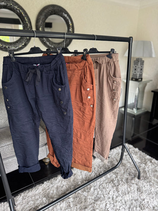 Button Detailed Magic Trousers