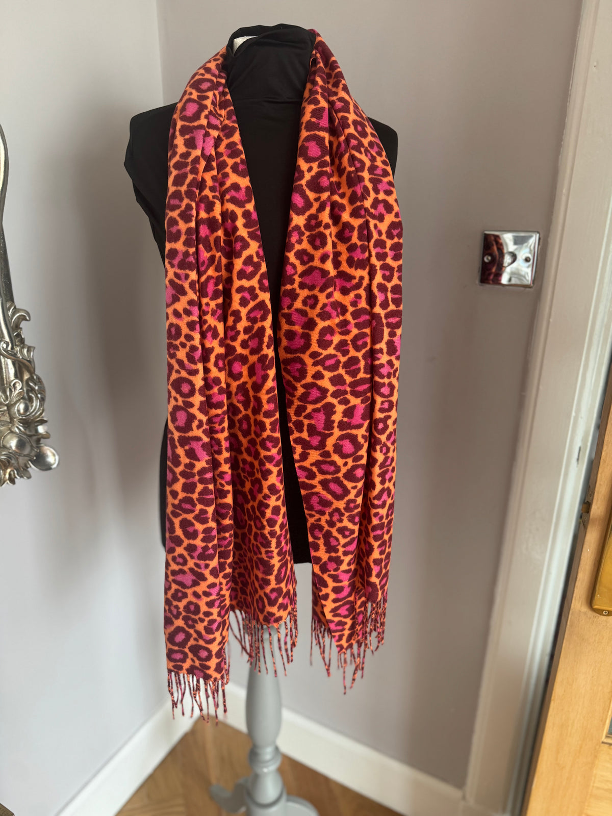 Bold Leopard Print Scarf