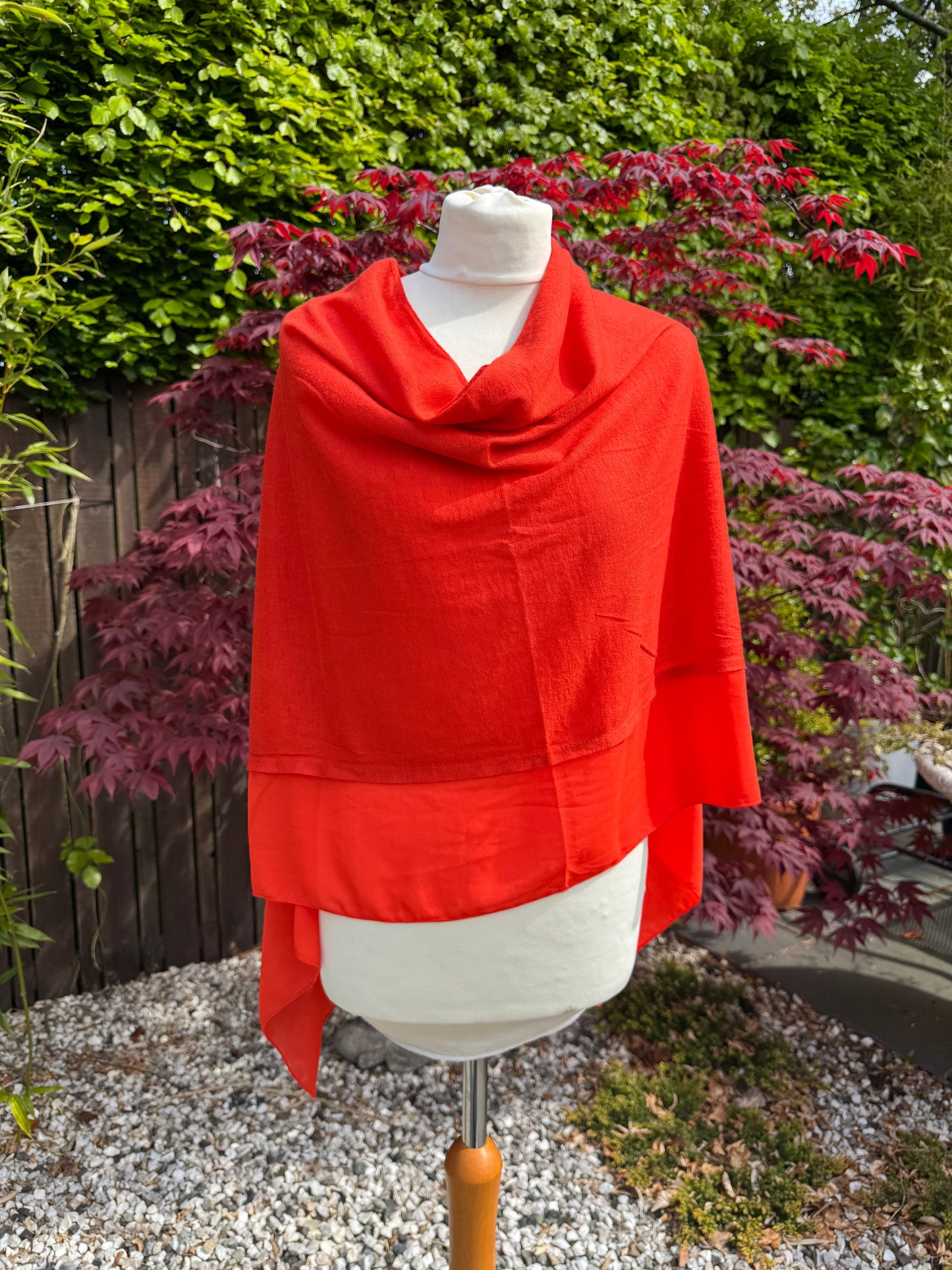 Lightweight Chiffon Edge Poncho